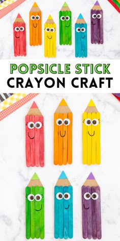 popsicle stick crayon craft for kids to make