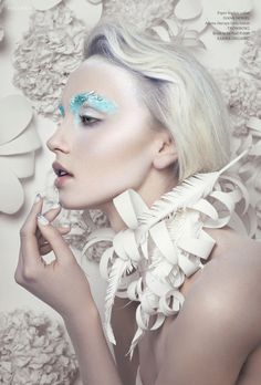 Miss White - Volt Café | by Volt Magazine Grey Makeup, Extreme Makeup, Pastel Makeup, Mint Grey, Make Up Inspiration, Dramatic Makeup, Eyeshadow Lipstick, Makeup Photography