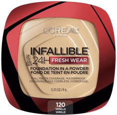 L'Oreal Paris Infallible Fresh Wear Foundation Powder 120 VANILLA Tik Tok NEW. Shipped with Economy Shipping or Priority Shipping. Maybelline Fit Me Powder, Infallible Foundation, Spf Foundation, Infallible Pro Matte, Loreal Infallible, Loreal Paris Infallible, Neutral Undertones, Foundation Makeup, Foundation Powder