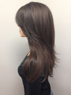 Haircuts For Really Straight Hair, Long Layered Haircuts, Long Layered Hair, Haircuts For Long Hair, Short Hairstyle, Dark Brown Hair, Long Hair Cuts, Great Hair, Layered Haircuts