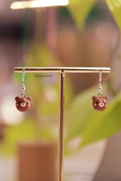 Kawaii Bear Earrings! ʕ*ᴥ*ʔ ~ ~ ~ ~ ~ ~ ~ ~ ~ ~ ~ ~ ~ ~ ~ ~ ~ ~ ~ ~ ~ ~ ~ ~ ~ ~ ~ ~ ~ ~ ~ ~ * Handmade Jewelry with Original Fimo Polymer Clay * Glazed and protected with Gloss Varnish * 925 Sterling Silver Earring ~ ~ ~ ~ ~ ~ ~ ~ ~ ~ ~ ~ ~ ~ ~ ~ ~ ~ ~ ~ ~ ~ ~ ~ ~ ~ ~ ~ ~ ~ ~ ~ Each product is individually handmade by myself.  As a result there may be minor discrepancies in size, color, and/or shape! ~ ~ ~ ~ ~ ~ ~ ~ ~ ~ ~ ~ ~ ~ ~ ~ ~ ~ ~ ~ ~ ~ ~ ~ ~ ~ ~ ~ ~ ~ ~ ~ 100% Plastic free packaging! 🌱 Cute Small Handmade Earrings, Cute Small Nickel-free Earrings, Kawaii Drop Earrings As Gift, Handmade Adjustable Kawaii Earrings, Adjustable Kawaii Dangle Earrings, Cute Brown Dangle Earrings, Nickel-free Kawaii Earrings As Gift, Nickel-free Kawaii Earrings For Gifts, Kawaii Nickel-free Earrings For Gifts