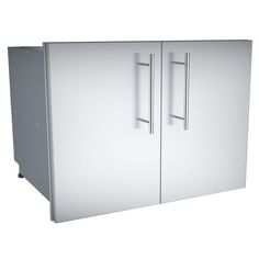 a white refrigerator freezer sitting on top of a counter