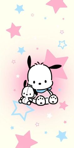 an image of a cartoon character with stars in the background