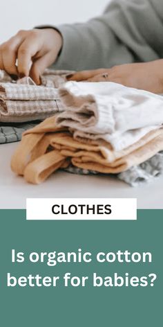 woman folding baby clothes on a table Harmful Chemicals, Chemicals