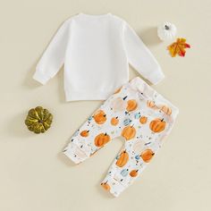 Includes: Sweater & PantsMaterial: Cotton BlendGender: Boys & GirlsPattern: Letters, PumpkinsSleeve Length: LongSummary: Baby Toddler Long Sleeve Embroidered Pumpkin Sweater with Pumpkin Print Pants 2 Piece Fall Halloween Outfit Set Embroidered Pumpkin, Pumpkin Sweater, Pumpkin Outfit, Mommy And Me Dresses, Newborn Boy Clothes, Pajamas Gift, Halloween Outfit, Girl Onesies