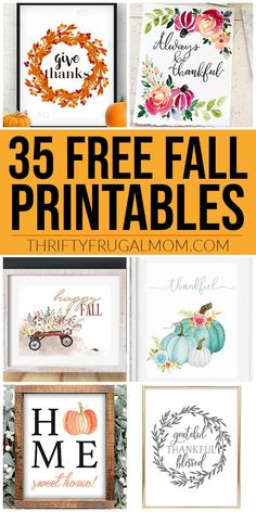 free fall printables for the home