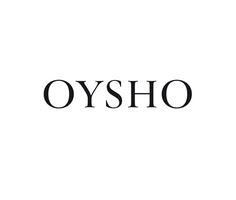 the word oysho written in black on a white background