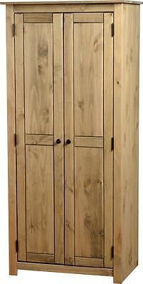 a wooden cabinet with three doors and two drawers