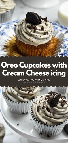 oreo cupcakes with cream cheese icing