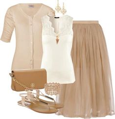 Minus the jewelry Summer Church Outfits For Women, Church Outfits For Women, Polyvore Outfits Fall, Fall 2016 Outfits, Looks Street Style, Church Outfits, Outfits For Women, Outfits Summer