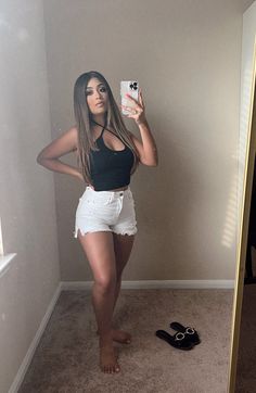 Mirror selfie 🖤 #YMI - STYLE: S270893 COLOR: RIP&TEAR K2644 80s Mom, Ymi Jeans, Hottie Women, Shorts Denim, Black Body, Mom Shorts, Short Shorts, White Shorts, Denim Shorts