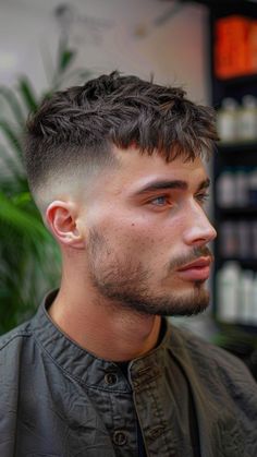 Following doesnt cost you anything and helps me a lot! 🐼 Young Men Haircuts, Short Fade Haircut, Crop Haircut