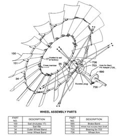 an assembly diagram for the wheel assembly parts