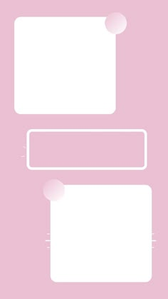 two white rectangles on a light pink background with bubbles above the text area