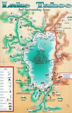 a map of lake tahoe and surrounding areas