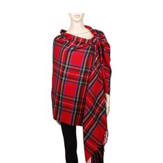 Tartan Cashmere Feel Scarf Large Shawl High Quality Shawls. Super Soft Made Of Viscose. Handwash / Reshape Dry Flat / Do Not Bleach. Size Appox: 29''W X 80''L With Fringes. Color: Red Plaid Shawl, Black Watch Tartan, Stewart Tartan, Cashmere Blanket, Tartan Scarf, Oversized Scarf, Cold Weather Fashion, Red Tartan, Scottish Tartans