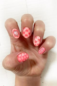 Indulge in the Sweetness of Summer with Gorgeous Strawberry Shortcake Nails - A Perfect Blend of Pink Delight and Fruitful Fun! // Photo Credit: Instagram @katiebelles_nails Pastel Short Nails Designs, Cute Gel Nails Short, Short Design Nails, Strawberry Nails Short, Pink Nail Inspo Short, Cute Summer Nails Acrylics, Cute Summer Nails Square, Inspo For Short Nails, Cute Summer Nails Almond