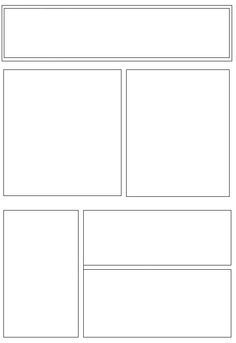 four paneled white paper with three different sections on each side and one section in the middle