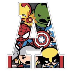 the avengers sticker is shown in front of an image of various superheros and captain america