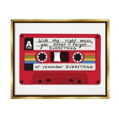 an old red cassette with the words, i'm the right music you ever listening to