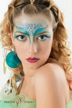 Alexander's Mermaid, by Kalliope Veniou Mermaid Face Paint, Karneval Diy, Mime Face Paint, Mermaid Makeup Halloween, Fish Makeup, Fish Costume, Mermaid Parade, Fish Face