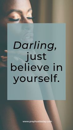 a woman with her hands on her chest and the words daring just believe in yourself