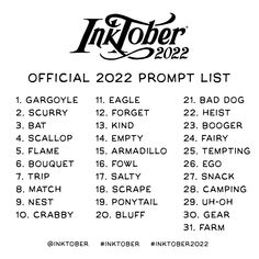 the official poster for inktober 2012