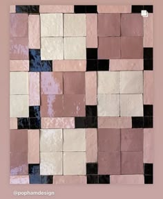 an image of a wall made out of tiles