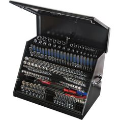 an open tool box filled with lots of tools