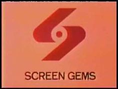 the screen gems logo is shown in red