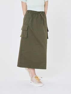 Composition : COTTON 100%Color: KhakiCountry of Origin : KOREA Long Cotton Cargo Skirt With Side Pockets, Casual Green Maxi Skirt With Pockets, Utility Cargo Skirt With Pockets In Khaki, Utility Cargo Skirt With Multiple Pockets In Khaki, Utility Style Khaki Cargo Skirt, Green Utility Mini Skirt, Spring Green Cargo Skirt With Pockets, Spring Long Cargo Skirt With Pockets, Khaki Long Skirt With Pockets