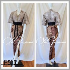 Dress Brokat Modern, Dress Sewing Tutorials, Dress Batik, Traditional Dresses Designs, Modern Ideas