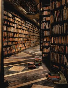 an empty library filled with lots of books