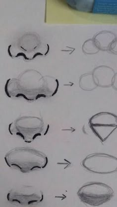 the drawing shows how to draw different shapes