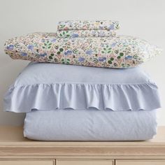 three pillows stacked on top of each other