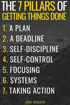 the seven pillars of getting things done