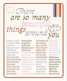 there are so many beautiful things around you in this page from the march 2013 issue