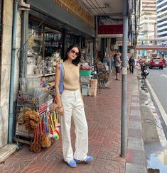 Spring Outfits Korea, Celana Fashion, Outfit Korean Style, Asian Street Style, Causual Outfits, Fashion Attire, Simple Trendy Outfits, Casual Style Outfits, My Collection