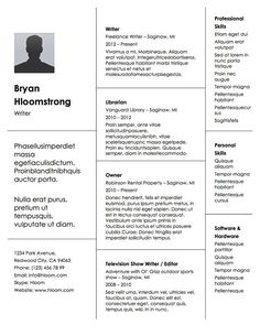 a professional resume template with an image on the front and back side, in black