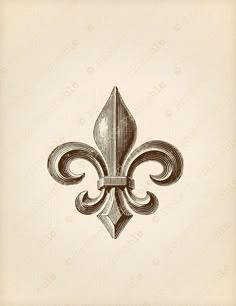 a drawing of a fleur de lis