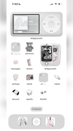 an iphone screen with various items on it and the caption below that says, i love you