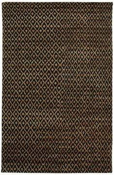 a brown and black rug with an intricate design on the bottom, it is shown