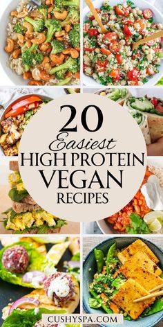 20 easy and healthy high protein vegan recipes that are perfect for lunch or dinner