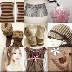 Pink And Brown Clothes Outfit, Chocogirl Outfits, Neapolitan Aesthetic Outfit, Neopolitan Aesthetic Outfit, Neopolitan Outfits, Neapolitan Aesthetic, Dream Clothes