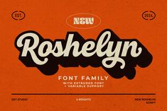 the font family for roshefyn