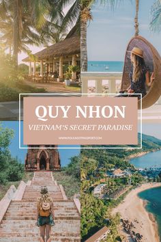 the vietnam's secret paradise with text overlay that reads, ouy nion