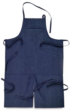 an apron that is made out of denim