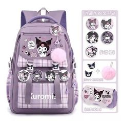 Kawaii Bag For Back To School Gift, Kuromi Things To Buy, Kawaii Rectangular Backpack, Kawaii Rectangular Backpack Gift, Kawaii Rectangular Backpack Perfect For Gifts, Kuromi Mood, Kuromi Things, Kuromi Room, Kuromi Stuff