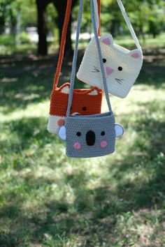 Mini bolso de animales, Bolso Koala para niños, Bolso de punto hecho a mano para niños, Regalo para niñas, Bandolera para teléfono - Etsy Cute Rectangular Crochet Bag For Gift, Cute Rectangular Crochet Bag For Gifts, Cute Handmade Bags For Gifts, Cute Handmade Bags Ideal For Gifts, Cute Handmade Crochet Bag For Everyday, Cute Handmade Crochet Bag For Everyday Use, Playful Handmade Bags For Gifts, Playful Handmade Bags As Gifts, Cute Crochet Rectangular Shoulder Bag