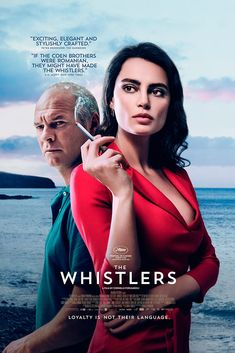 a movie poster for whistles with an older man and woman standing next to each other